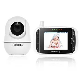 HelloBaby Video baby monitor zaslon HB66 s 3,2 Palčni Zaslon Dve Govori-Nazaj Sistem,Pan-Tilt-Zoom Night Vision Baby Videi Monito