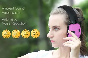 ZoHan Taktično Lov Naušniki, Opremo Za Zaščito Sluha Zamenjava Uho Pokal Elektronsko Nastavljiv Zmanjšanje Hrupa