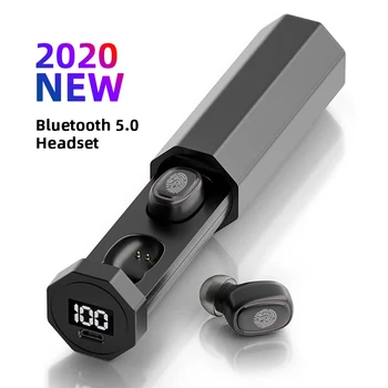 Brezžična tehnologija Bluetooth 5.0 Slušalke B9 Šport Slušalke MIKROFON Čepkov z LED Zaslon Za Xiaomi Huawei Samsung in-ear Slušalke