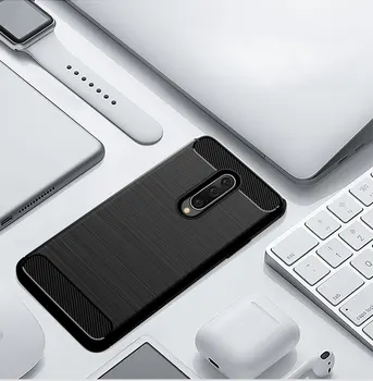 OnePlus 7 Pro primeru barva Črna (Black), ogljikovega serije, caseport