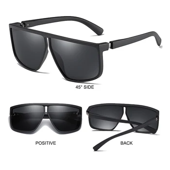 SIMPRECT TR90 Polarizirana sončna Očala Moških 2021 Anti-Glare Kvadratnih Prevelik sončna Očala Vintage Retro Voznika sončna Očala Za Moške