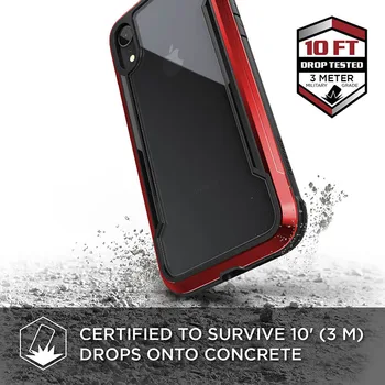 X-Doria Obrambo DropShield Primeru Za iPhone XR XS Max Kritje Vojaški Razred Spusti Preizkušeni Aluminij Zaščitna Telefon Primeru Coque Capa