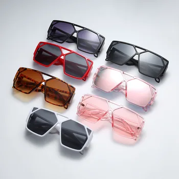 Kvadratni Prevelik Sončna Očala Ženske Velik Okvir, Barvite Sončne Očala Ženski Ogledalo Oculos Unisex Gradient Vožnje Odtenki