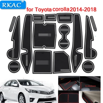 RKAC Anti-Slip Vrata Reže Mat Gume Železnica za Toyota Corolla - 2018 E170 Corolla Altis Dodatki Avto Nalepke preproge
