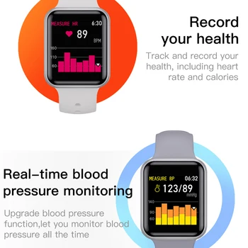 Geekbes WS9 Bluetooth Smart Gledati Celoten Zaslon na Dotik Smartwatch Srčni utrip, Krvni Tlak Monitor Fitnes Tracker IP68 Vodotesen