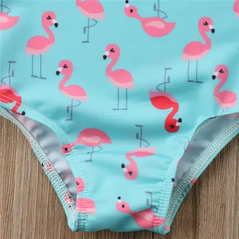 Moda Priložnostne Slim Tiskanje Baby Toddler Dekle Otroci Flamingo Kopalke, Kopalke Tankini Bikini Kopalke Oblačila