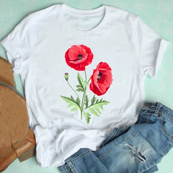 Ženske Kratke Rokav Srce Ljubezni, Tiskanje Pomlad Poletje Valentine Modna Oblačila Tiskanje Tshirt Ženske Tee Vrh Graphic T-shirt