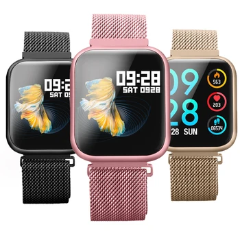 3pcs p80 relógio inteligente português monitor de freqüência cardíaca à prova dwaterproof água esporte modos smartwatch 2021