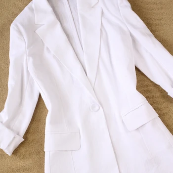 2 delni komplet ženske Obleka ženska 2020 poletje nov slog perilo dihanje bela urad ženske OL enotno jakna + hlače obleko