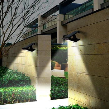 Posnetek Tip 45LED Sončno Svetlobo na Prostem Nepremočljiva PIR Senzor Gibanja Stenske Svetilke za Varčevanje z Energijo v Sili, Vrt, Dvorišče Luči