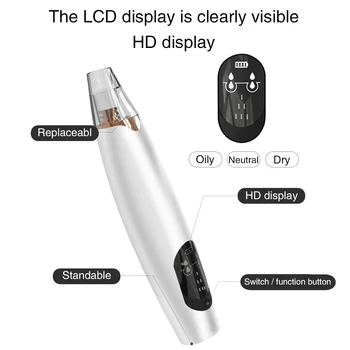 USB Blackhead Odstranjevalec Vakuumske+Fase Parnik Škropilnica+Mozoljem Extractor Igle+Akne Obliž Nalepke Por Čistilo Obraza za Nego Kože Orodje