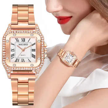Reloj mujer ženske ure Eleganten Minimalističen Kvadratnih Izbiranje iz Nerjavečega Jekla Dame Quartz uro bayan kol saati dame watch