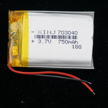 XINJ 3,7 V: 750 mAh litij-polimer baterija li po Li ion celice 703040 Za GPS predvajalnik MP4 Vožnje, diktafon, Fotoaparat, DVR DVC DIY