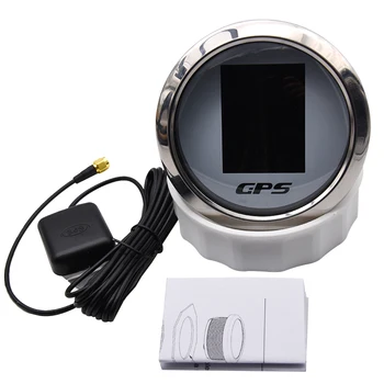 85mm Nepremočljiva TFT Zaslon Digitalni GPS merilnik Hitrosti, Števec kilometrov Potovanje COG ODO Voltmeter 9-32V z GPS Antena, Senzor za Čoln Auto Gauge