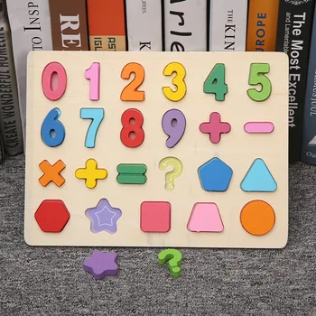 Otroci Izobraževalne Igrače Abeced Digitalni Sestavljanka Lesena Montessori Igrača Barvita Puzzle Odbora Za Predšolsko Učenje Igrače