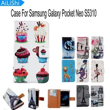 AiLiShi 8-Barve Risanka Pokrovček Kože Vrečka Z Režo za Kartico PU Usnje Primeru Telefon Primeru Za Samsung Galaxy Pocket Neo S5310