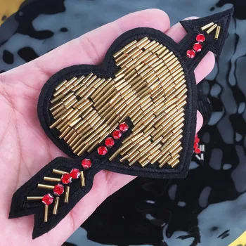 Velika Noga Na Aplicirano Srce Ljubezni, Vezenje Obliži Za Oblačila Srčkan Motiv Železa Na Obliž DIY Značko Oblačilo Dekoracijo