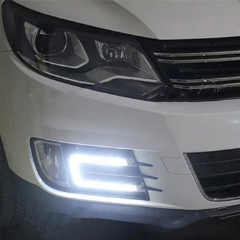 2pcs Avto LED Luči Auto Glavo Svetilka Delo Svetlobe, Ultra Tanek Nepremočljiva U-tip High-definition Cob Univerzalno Dnevnih Luči