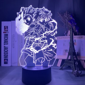 Akril 3d Noč Svetlobe Led Barva Spreminja, Nočna za Otroke Spalnica Dekoracijo Svetlobe Anime Huntenter X Hunter Hisoka Lučka za Darilo