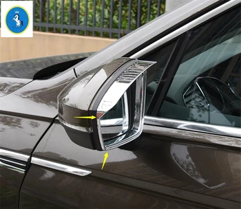 Yimaautotrims Auto Accessory Rearview Mirror Dež Obrvi Odtenek Rainproof Kritje za Vgradnjo, Primerna Za Volkswagen VW Tiguan 2016 - 2020 ABS
