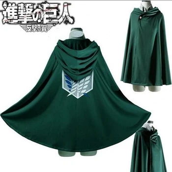 Japonski Hoodie Napad na Titan Plašč Shingeki ne Kyojin Ogled Legije Cosplay Kostum anime cosplay zelena Cape mens oblačila