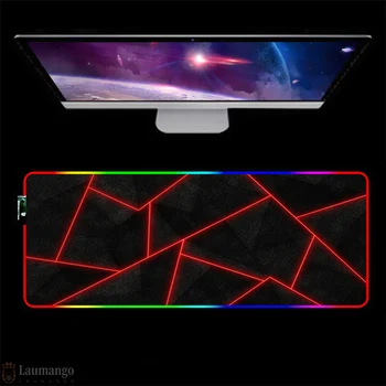 Črni Vzorec Mouse pad gaming pripomočki Računalnik RGB Igra 7 Barvno hitrost mini pc tipkovnico Mizo Igrajo Mat Osvetljene mousepad