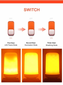 LED Plamen Učinek Žarnice E27 Led Dinamični Ognju Navdušenja Dekor Lučka za Polnjenje Ogenj Utripanja Noč Lampada led Ampul 9W
