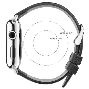 Pristen Krava Usnjeni Trak za apple watch band 42mm 44 apple watch 4 5 38 mm 40 mm iwatch 3/2/1 correa zamenjava zapestnica