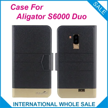 5 Barv! Aligator S6000 Duo Primeru 2019 Visoko Kakovost Flip Ultra-tanek Luksuzno Usnje, usnjeni Zaščitni Primeru Telefon Za S6000 Duo Aligator