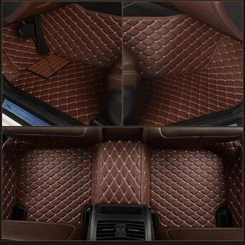 Usnje po Meri avtomobila talna obloga za HONDA CRV Fit Jazz Accord Državljanske Vpogled Odyssey Tok Shuttle preprogo avto dodatki