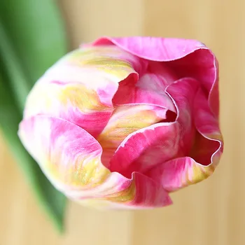 5 Kos ena Podružnica PU Tulipanov Občutek, Dotik Umetne Rože za Dekoracijo Poroke Domov Mizo Vazo Ponaredek Tulipanov Cvet