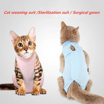 Poletje Tanke Oddelek štirinožne Hišne Oblačila Mačka Odvajanja Obleko /Sterilizacija bo Ustrezala / Kirurške Obleke