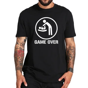 Oče T-Shirt Bombaž Biti Najboljši Oče je Igre Konec Darilo Ustvarjalne Smiselno Design, Udobno Vrhovi EU Velikost