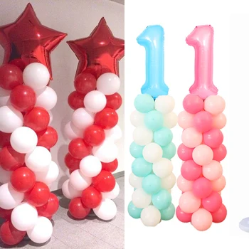 Nastavljiva Dolžina Plastičnih Balon v Stolpcu z Bazo in Pole Baloni Držalo, Stojalo Podporo za Rojstni dan Baloni Stranka Dekoracijo