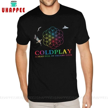 Coldplay Glavo Polno Sanj Tour Heavy Metal Rock Glasbene skupine Debelo T Srajce 6xl Fantje Bombažne Majice s kratkimi rokavi