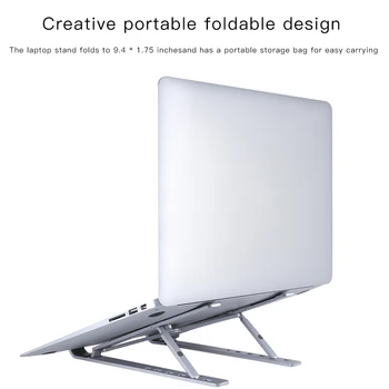 Zložljivi Laptop Podporo Stojalo Nastavljiv Non-Slip Namizni Prenosni Nosilec Riser Aluminij Tablet Nosilec Za MacBook Pro