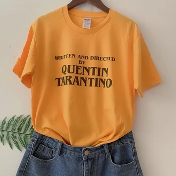 Kuakuayu HJN Tees Moda Napisal in režiral Quentin Tarantino Majica Plus Velikost Tiskanja Ženske Tshirt Smešno Majica s kratkimi rokavi