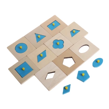 Izobraževanje Igrača Montessori Oblike Sortiranje Puzzle Geometrijo Odbor Za Izobraževanje Predšolski Otroci