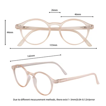 Meeshow Obravnavi Očala 3PCS Retro Pregleden način Očala Lesebrillen Mešane Barve Mešani Moč Debelo Obravnavi Očala