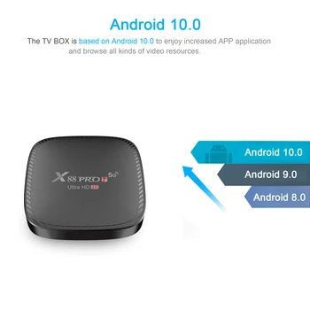 SIKAI X88 PRO T Android 10.0 Smart TV Box Android 10 1 G 8G 2 G 16 G TV BOX Rockchip H313 Youtube 4K Set Top Box Media player