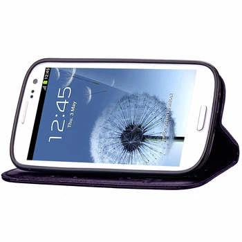 Mobilni Telefon, Ohišje Za Samsung Galaxy S3 SIII i9300 Neo i9300i Duo Flip PU Usnje TPU Lupini Detelja Diamanta Tulec, Trak