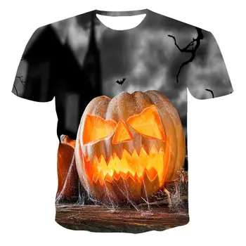 Novi T-shirt za moške, visoke kakovosti za moške in ženske T-shirt smešno Pumpki kratka sleeved 3D tiskanje Božič moška T-shirt majica