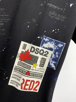 V tujini Verodostojno 2020 NOVE T-Shirt D2 O-Neck Kratek tees rokav Vrhovi DSQ2 moška Oblačila DT855