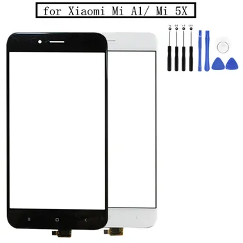 Za Xiaomi Mi A1 Zaslon na Dotik Sprednje Steklo na Dotik Pokrov Prednji Zunanji Steklo Objektiv za Xiaomi Mi 5X Popravilo Delov + Orodja za Popravilo