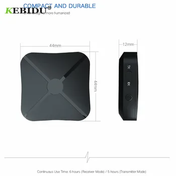 Kebidu 2 V 1 Bluetooth 4.2 Sprejemnik in Oddajnik Bluetooth za Brezžični vmesnik Audio Z 3.5 MM AUX Zvok Za TV Doma MP3, PC