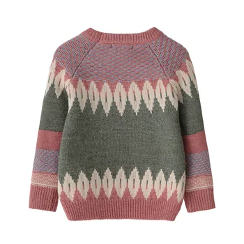 Dekleta jeseni in pozimi pulover 2019 dolgo sleeved vzorec pulover dno mozaik priložnostne vrhovi oblačila