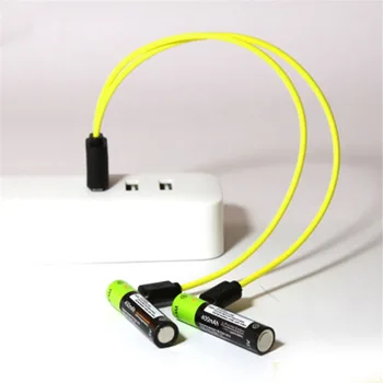 ZNTER 1,5 V AAA 400mah li-polymer li-ionska litij baterija za polnjenje podatkovnega kabla USB je baterija z USB polnjenje linija