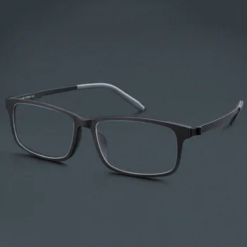 Vazrobe titana Očala Okvirji Moški Ženske Črna Očala, moška očala človek Široko Prevelik Očala na Recept Moški