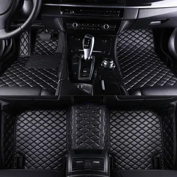 ROWNFUR po Meri Avtomobila, predpražnike Za Audi A5(8T) PU Usnje 3D Avto Preproge, Avto-styling Auto Notranja Oprema Zaščito Čiščenje