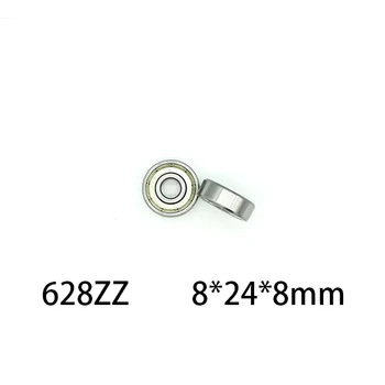 10pcs 628ZZ 8x24x8mm Miniaturni Jekla Material Za Električna Orodja Nove blagovne Znamke Mini Globoko Groove Kroglični Ležaj 8*24*8 mm 628 zz
